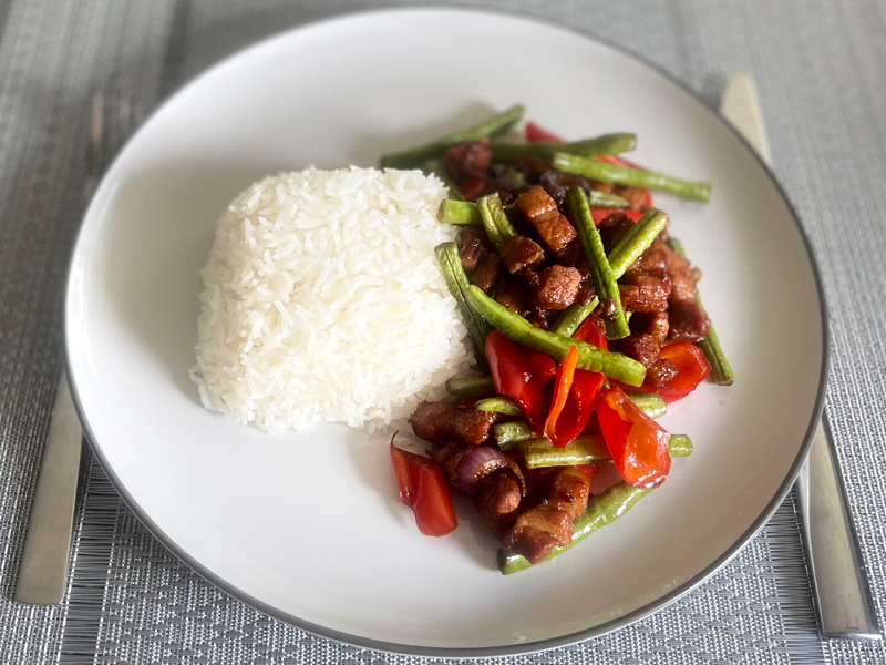 Stir Fry String Beans with Pork Belly