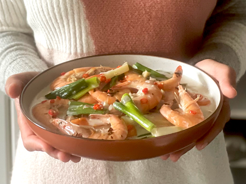 Tiger Prawns in Spicy Coconut Milk